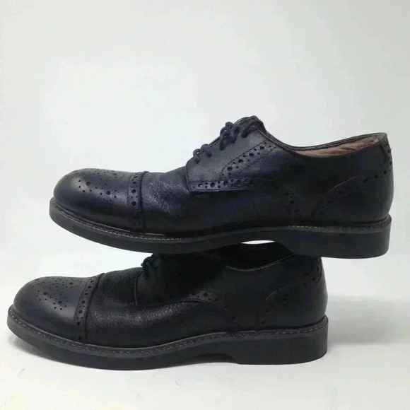 G.H. Bass Men Black Leather 8.5 D Oxford Shoe - Picture 6 of 8